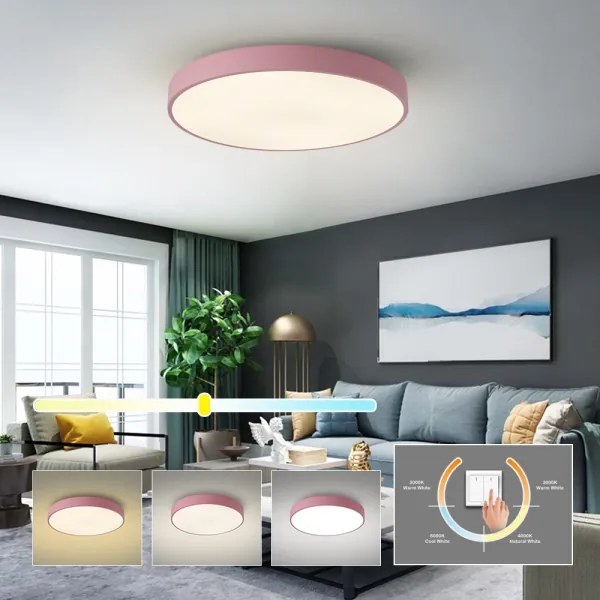 Brilagi - LED stropné svietidlo POOL LED/60W/230V 3000/4000/6000K 60 cm ružová