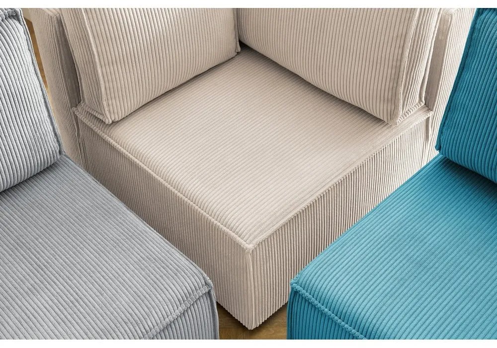 Menčestrová rohová pohovka (do tvaru "U"/variabilná) Nihad modular – Bobochic Paris