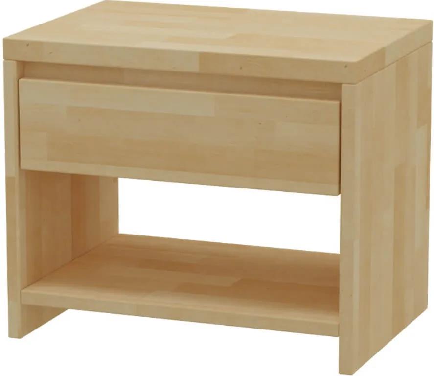Nočný stolík MS 2   /výpredaj - biela/ Rozmer - postelí, roštov, nábytku: 44,5 x 50 x 35 cm