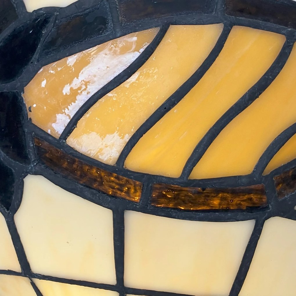 Tiffany nástenná lampa vitráž béžová Prezent 148 vzor 1