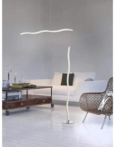 Redo 01-893 - Závesný LED luster PULSE na lanku LED/23,1W/230V, matný chróm