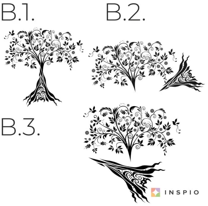 Nálepka na stenu - Ornamentový strom