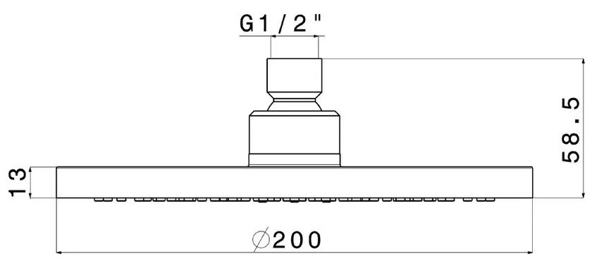 Plastová hlavová sprcha v lesklo striebornej farbe ø 20 cm – Sapho