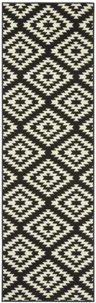 Behúň Basic 102824, 80x350, čiernobiela, chodba / predsieň, Hanse Home