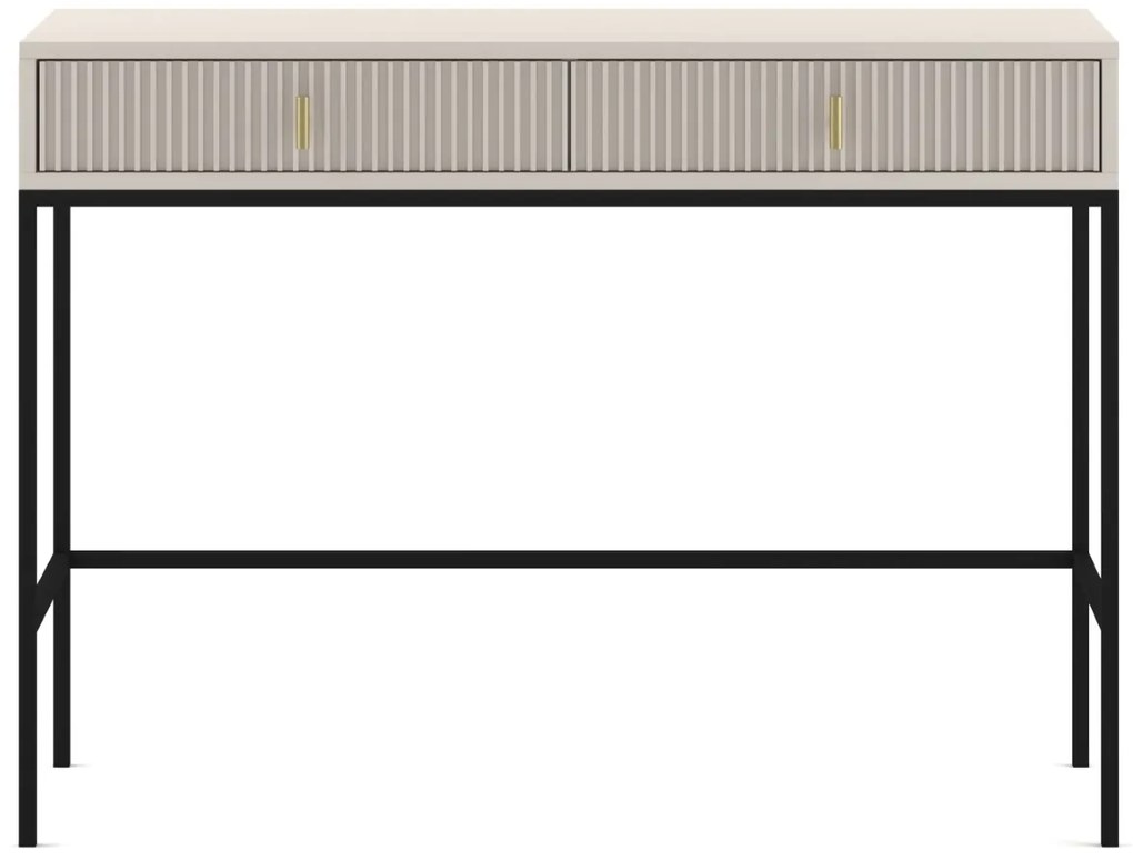 Toaletný stolík Maggiore 104 cm kašmír/čierny/zlatý