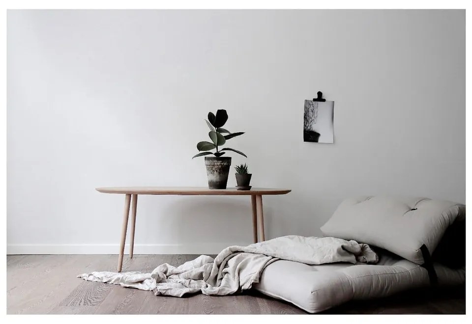 Bielosivý futónový matrac 70x200 cm Wrap Natural/Dark Grey – Karup Design