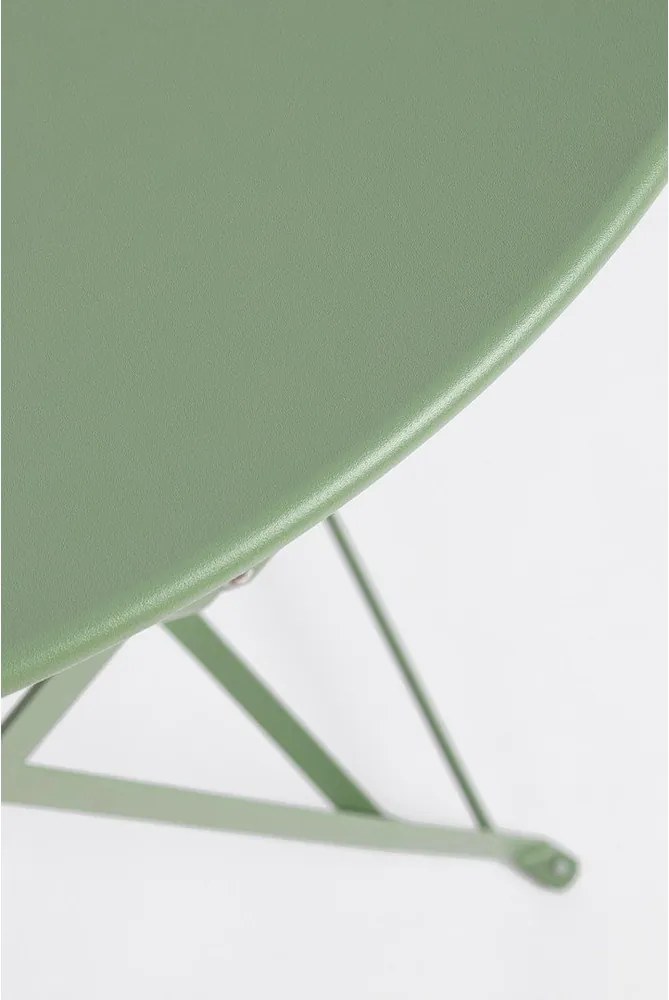 Šalviovozelená oceľová záhradná jedálenská súprava pre 2 Austin – Bizzotto