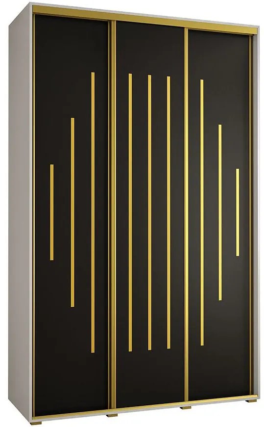 Skriňa 45 Canaris 12 160 biela/čierna/gold