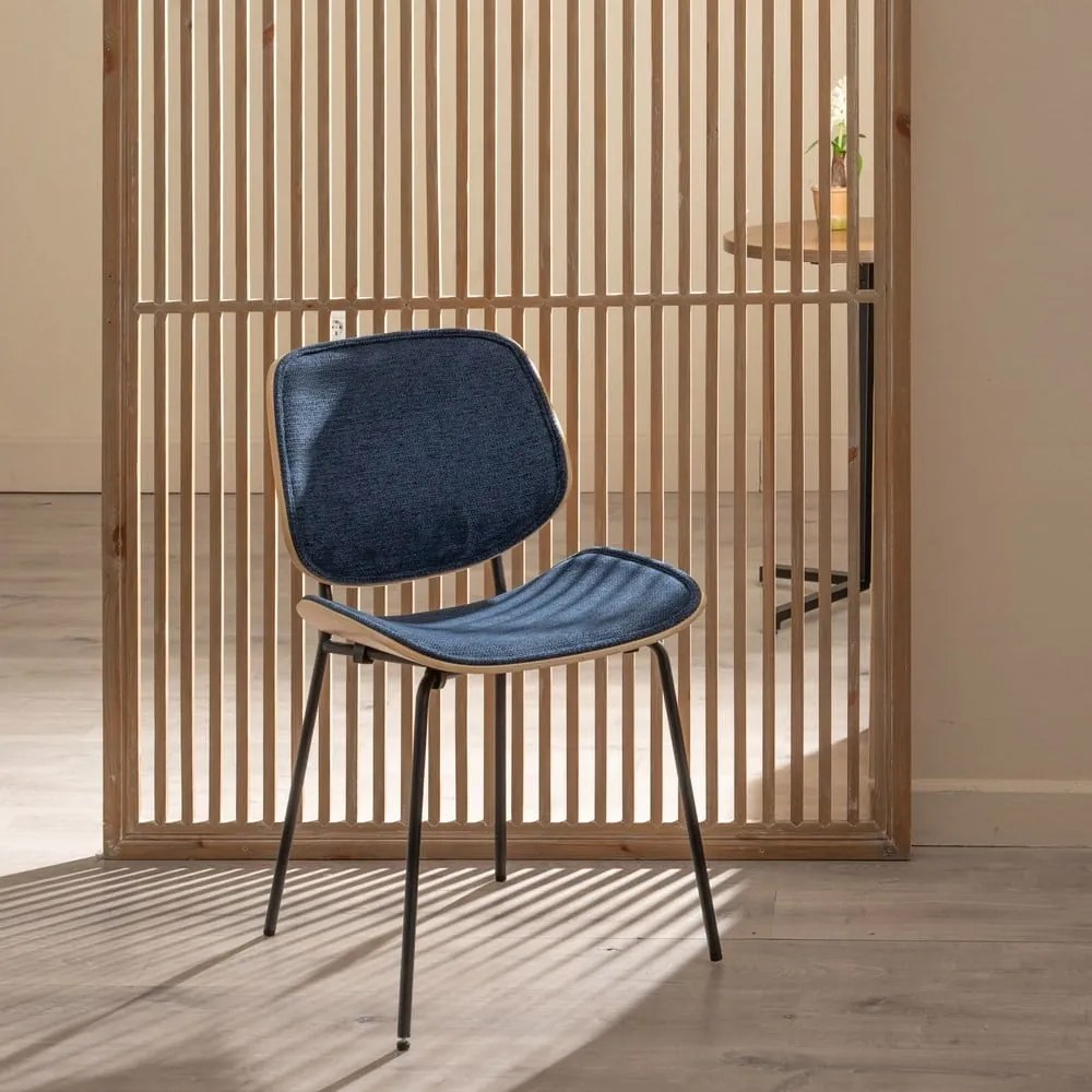 Tmavomodré jedálenské stoličky v súprave 2 ks Elio – Ixia