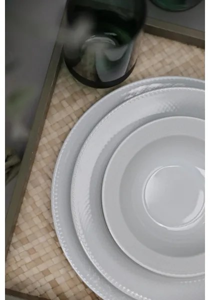 Jedálenská sada 18 ks biela/porcelán