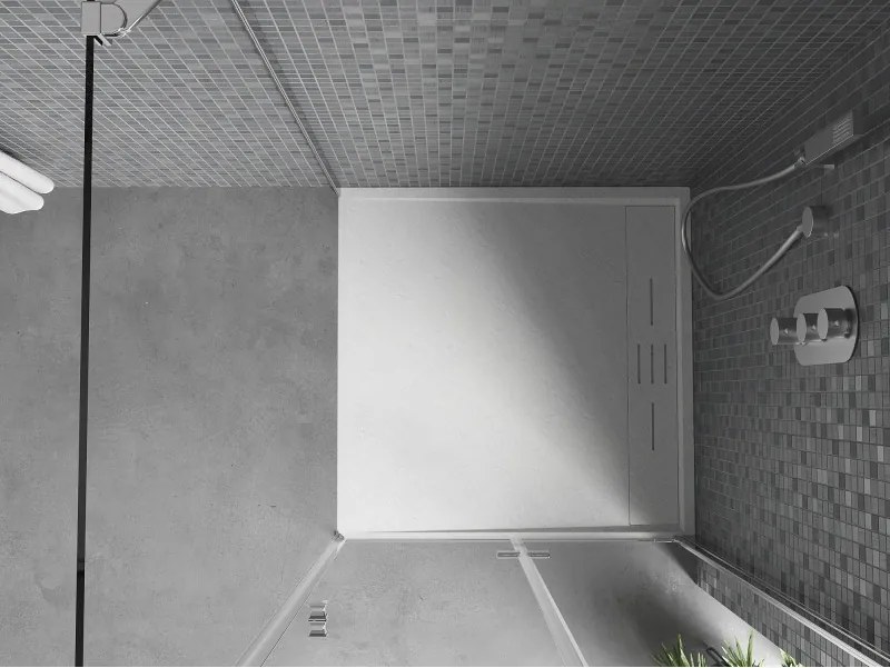 Mexen Amon štvorcový sprchový kút SMC 90 x 90 cm, biely - 4F109090