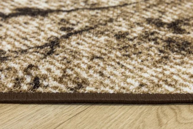 Protišmykový behúň Grain 17 hnedý / béžový