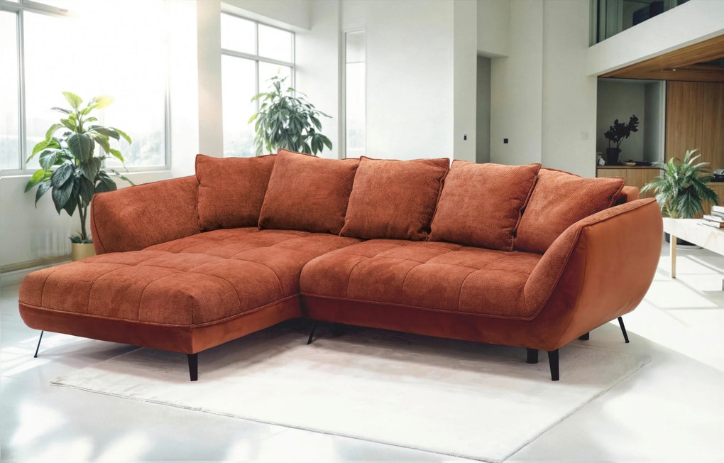 XXXLutz ROHOVÁ SEDAČKA, textil, hrdzavá MID.YOU - Sedačky - 000694008409