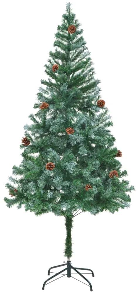 vidaXL Umelý vianočný stromček so šiškami 180 cm