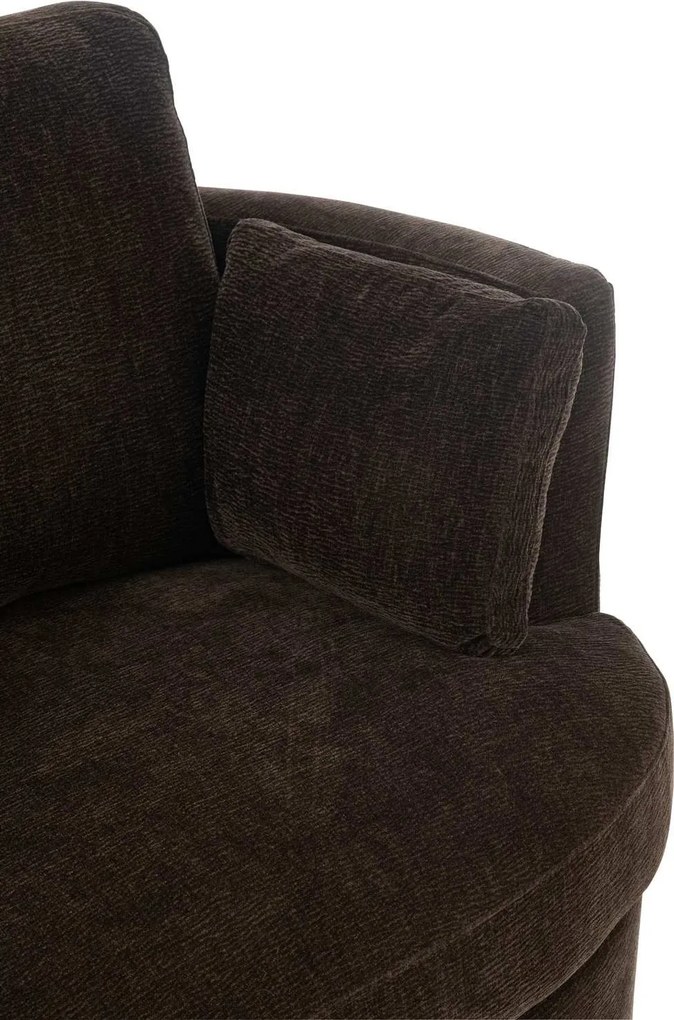 Tmave hnedé kreslo Swivel - 100*109*89cm