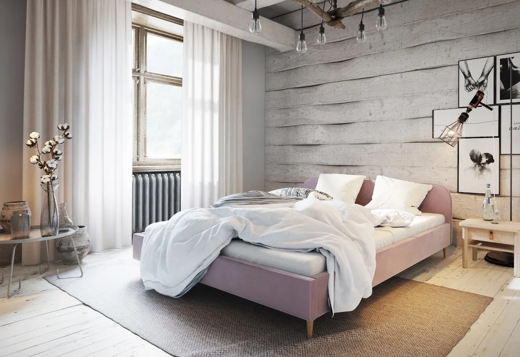 Čalúnená posteľ LOFT, 120x200, itaka 34 + rošt + penový matrac 14cm