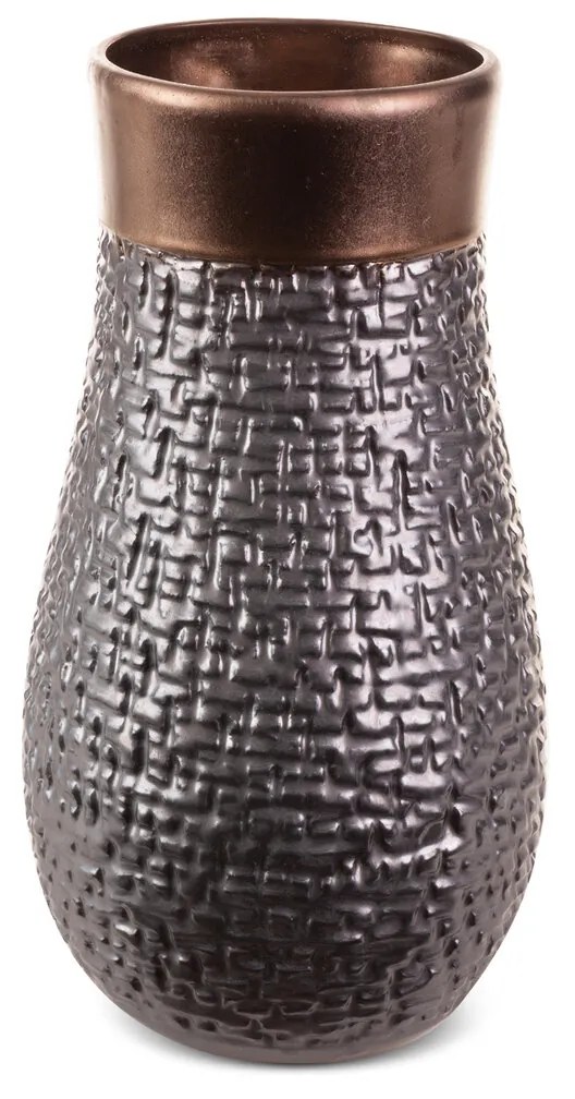 KERAMICKÁ VÁZA MORENA (10) (FI) 17X32 CM HNEDÁ