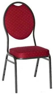 Kvalitná stolička kovová Monza - červená