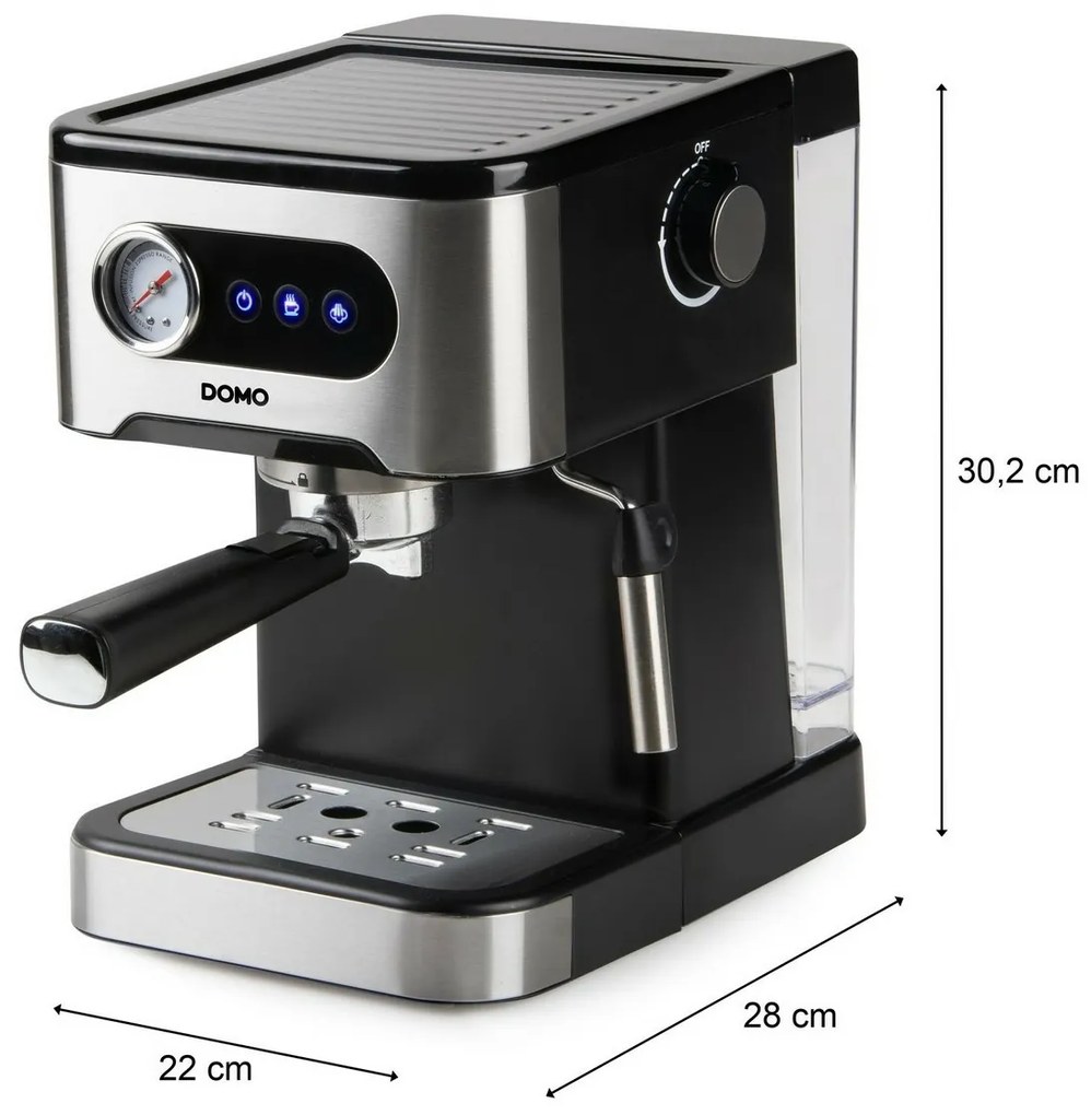 DOMO DO1138K pákový espresso kávovar, čierna