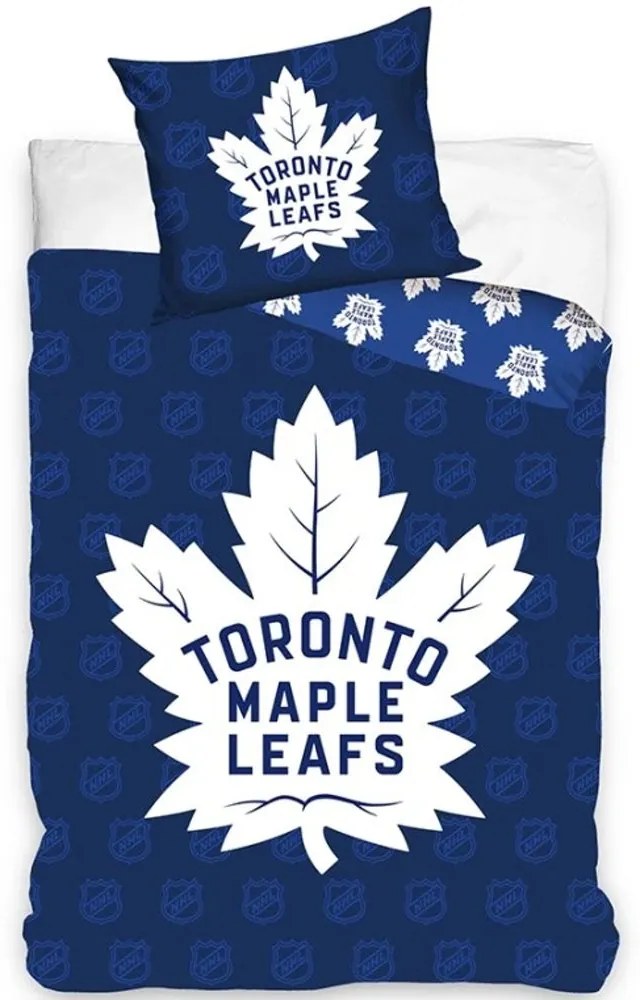 Hokejové posteľné obliečky NHL Toronto Maple Leafs Shields - 100% bavlna renforcé - 70 x 90 cm + 140 x 200 cm