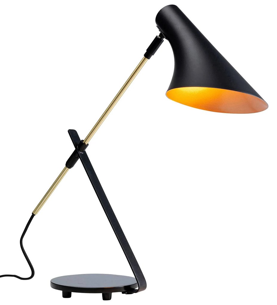 KARE Axe stolná lampa čierna, kontrastné detaily