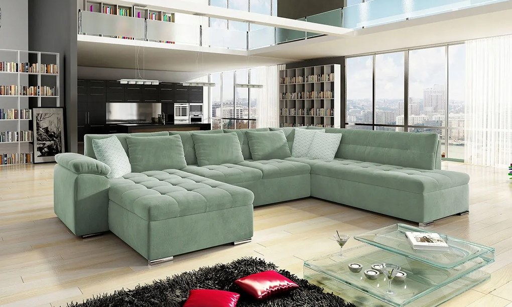 Rozkladacia rohová pohovka Talina (L U) (Uttario Velvet 2954 Evo 29)