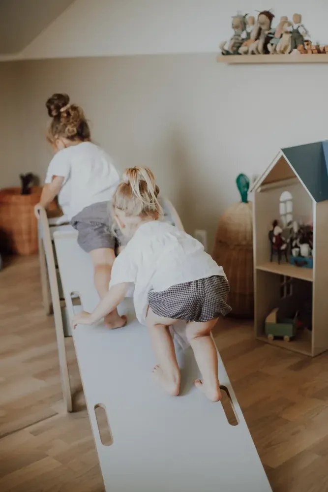 Lezecká súprava 3v1 veľká – hojdačka, šmykľavka a lezecká stena Prírodná