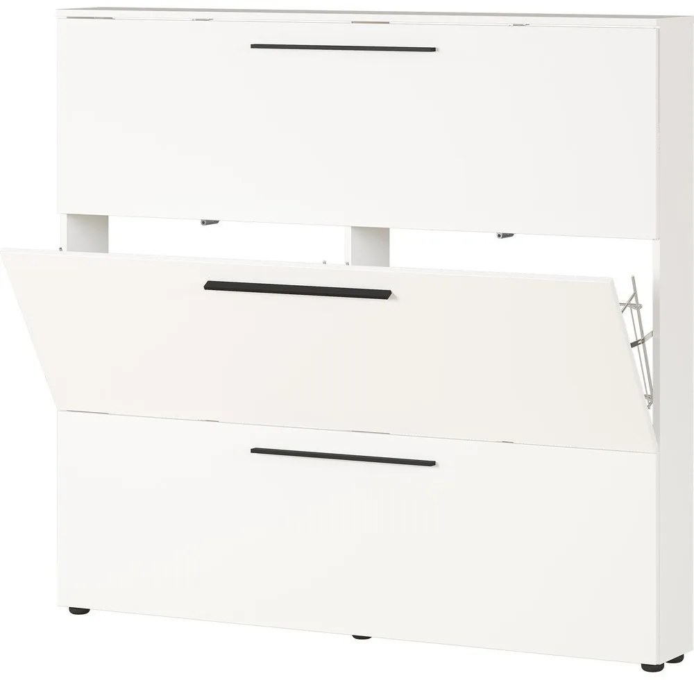 Biela výklopná skrinka na topánky Utah - Germania