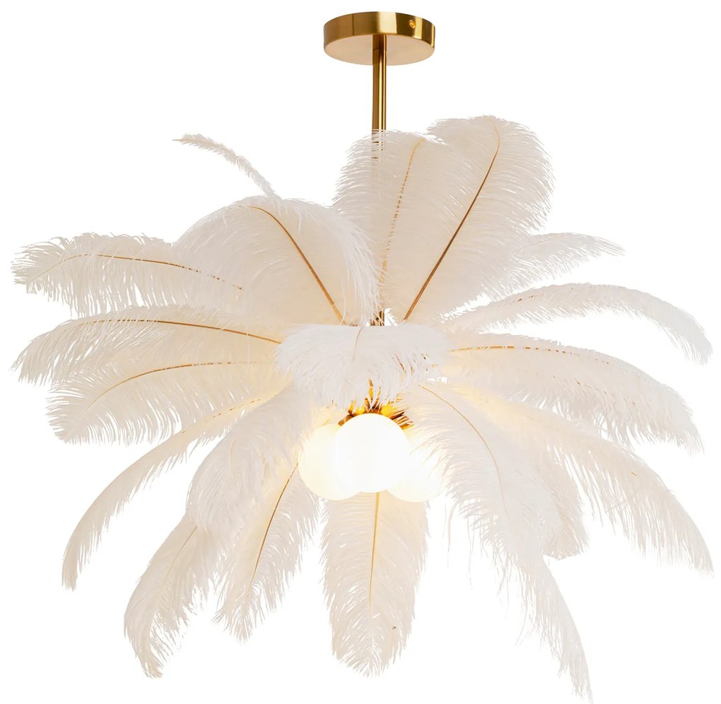 Feather Palm závesná lampa Ø87 cm biela