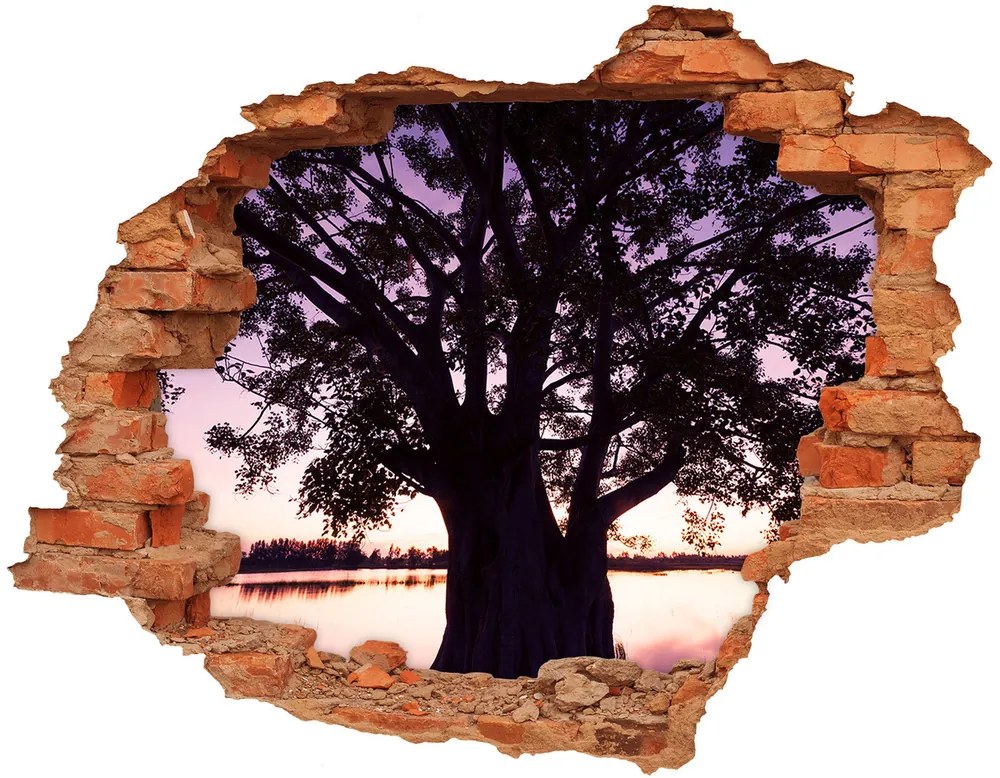 Samolepiaca diera na stenu nálepka Strom a jazerá nd-c-90878216