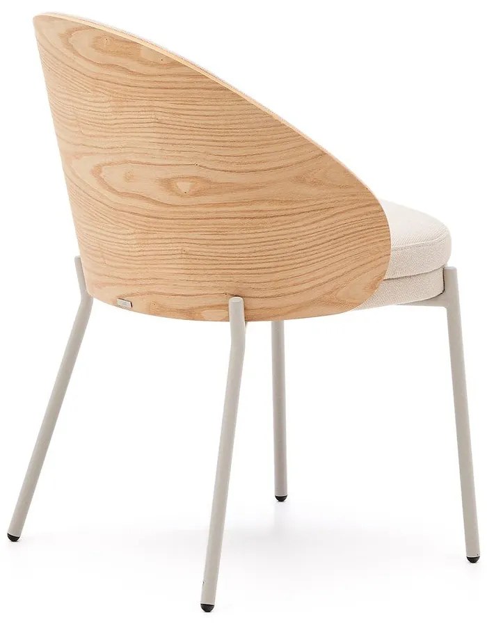 Krémová/v prírodnej farbe jedálenská stolička Eamy – Kave Home