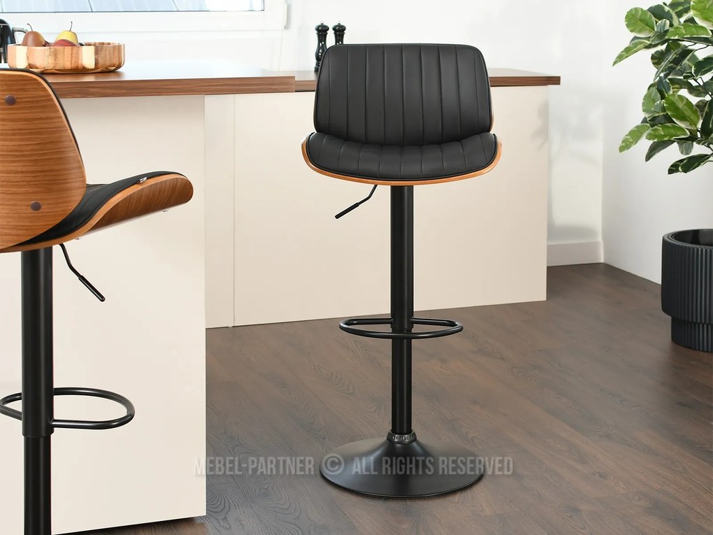 Stolička Hamand (orech tmavý + čierna). Akcia -13%. Vlastná spoľahlivá doprava až k Vám domov. 1110618