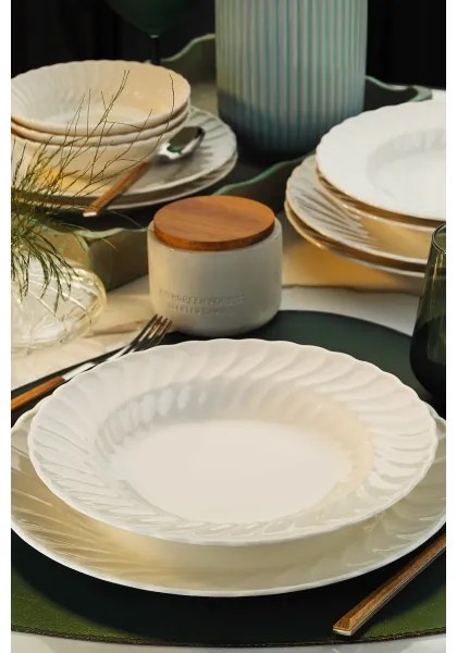 Jedálenská sada 24 ks biela/porcelán