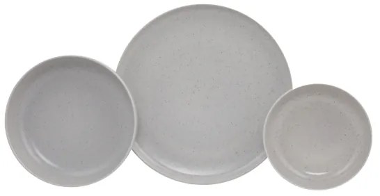 18-dielna jedálenská súprava sivá/porcelán