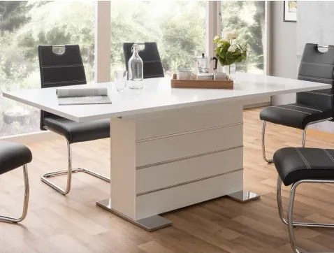 Rozkladací jedálenský stôl Manto 160x90 cm, biely%