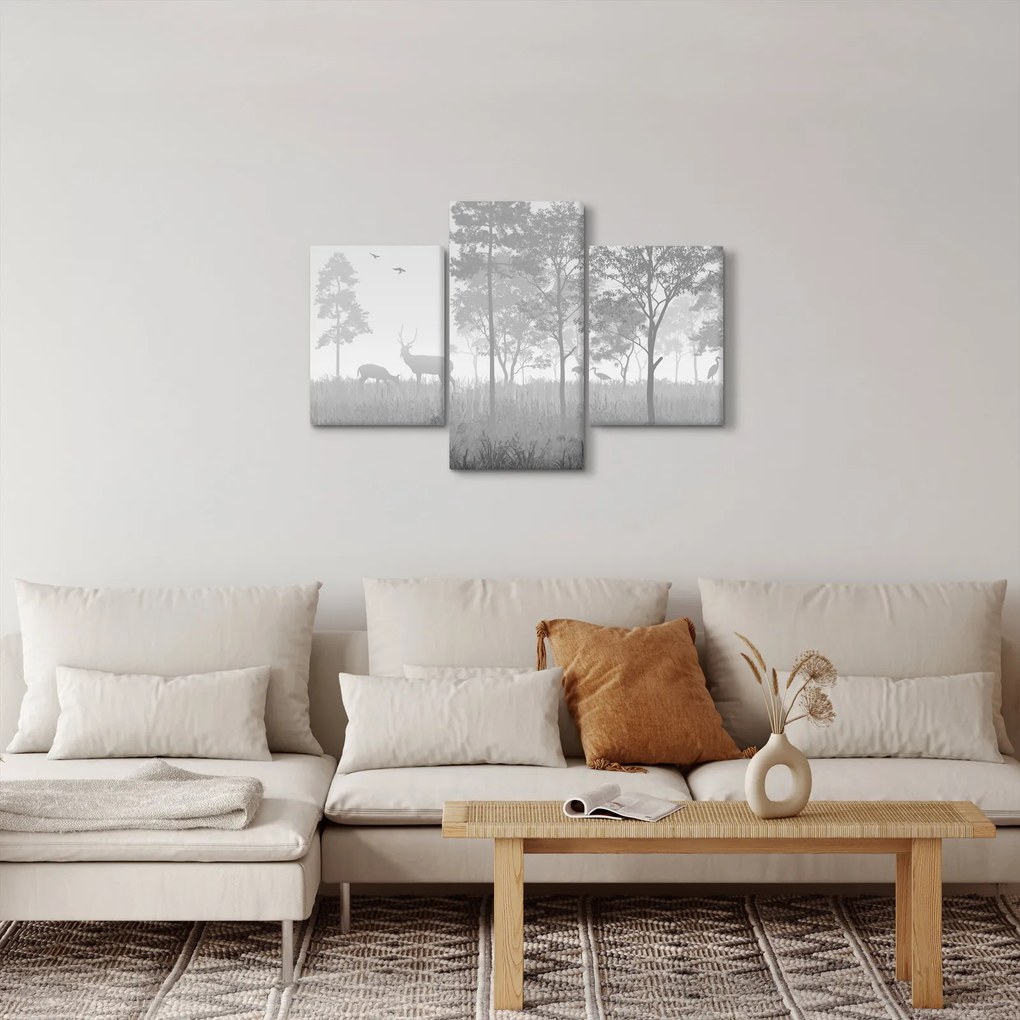 Obraz - Lúka s jeleňami (90x60 cm)