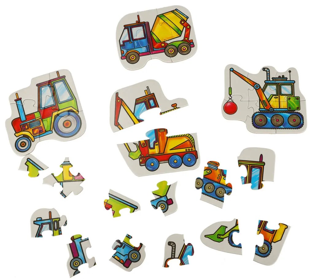 KIK ALEXANDER Puzzle pre batoľatá - stavebné stroje 2+