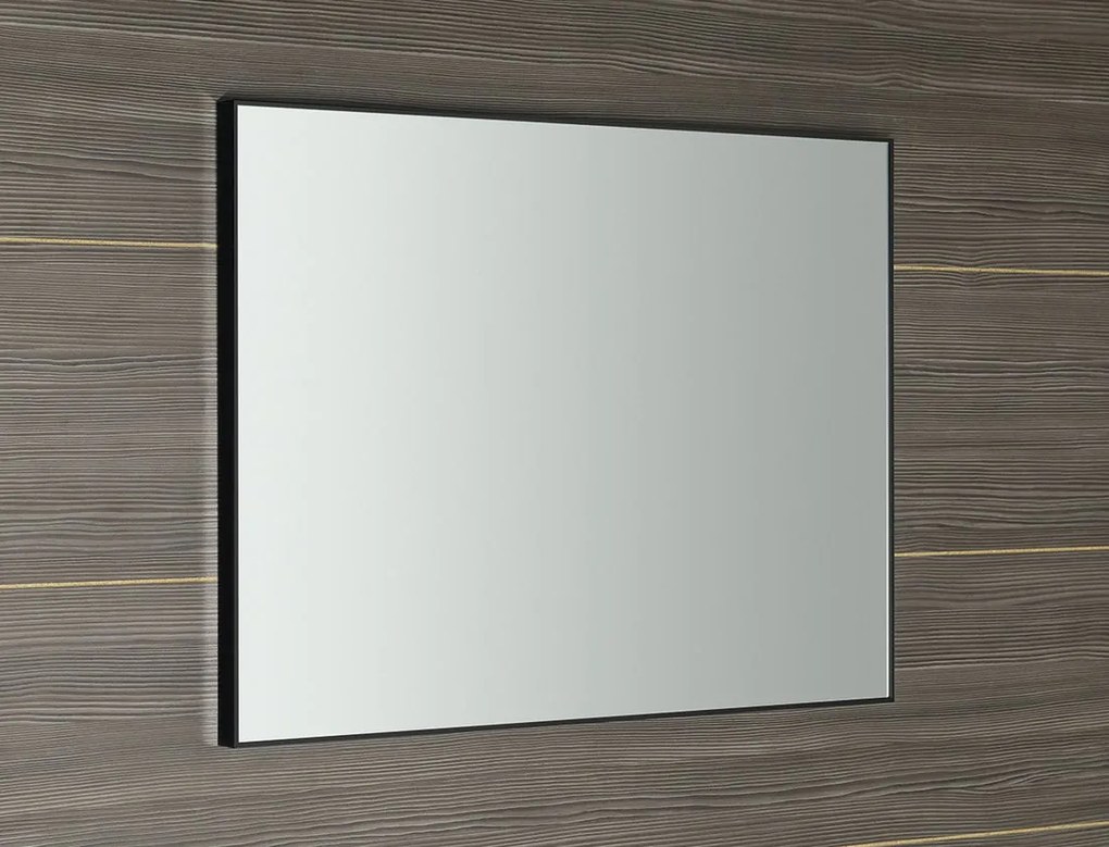 Sapho, AROWANA zrkadlo v ráme, 600x800mm, čierna mat, AWB6080