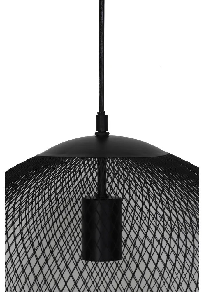 Matne čierne závesné svietidlo s kovovým tienidlom ø 50 cm Reilley – Light &amp; Living