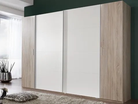 Šatníková skriňa Lotto, dub sonoma/biela%