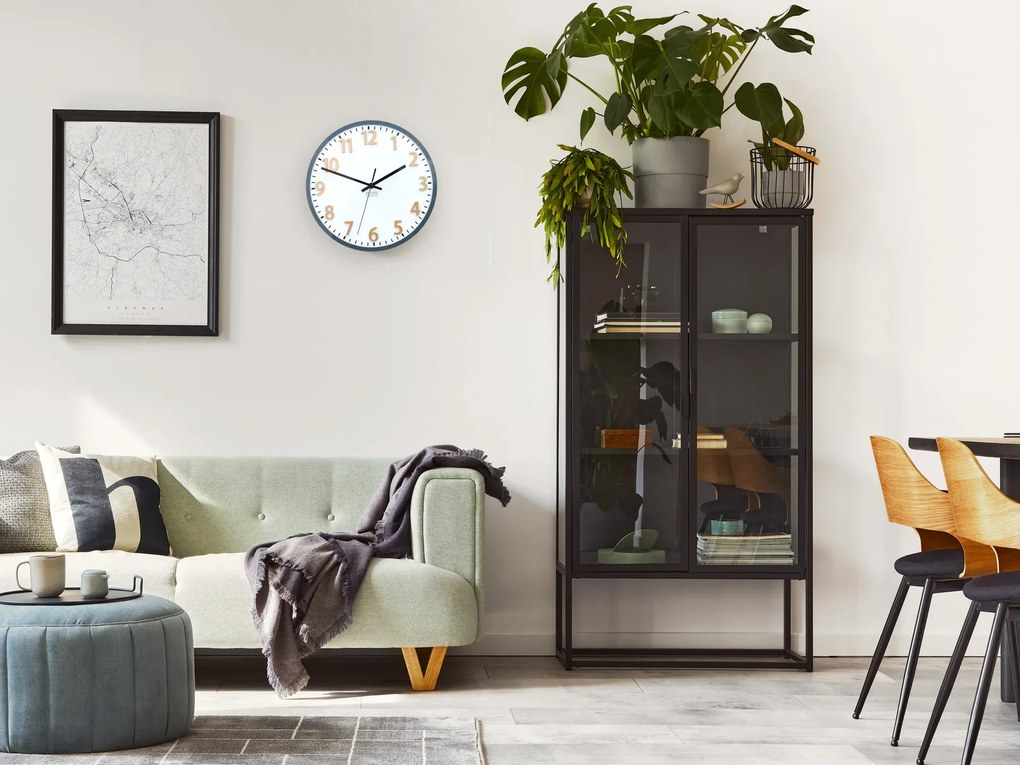 Nástěnné hodiny Hakuro 30 cm šedé/zlaté