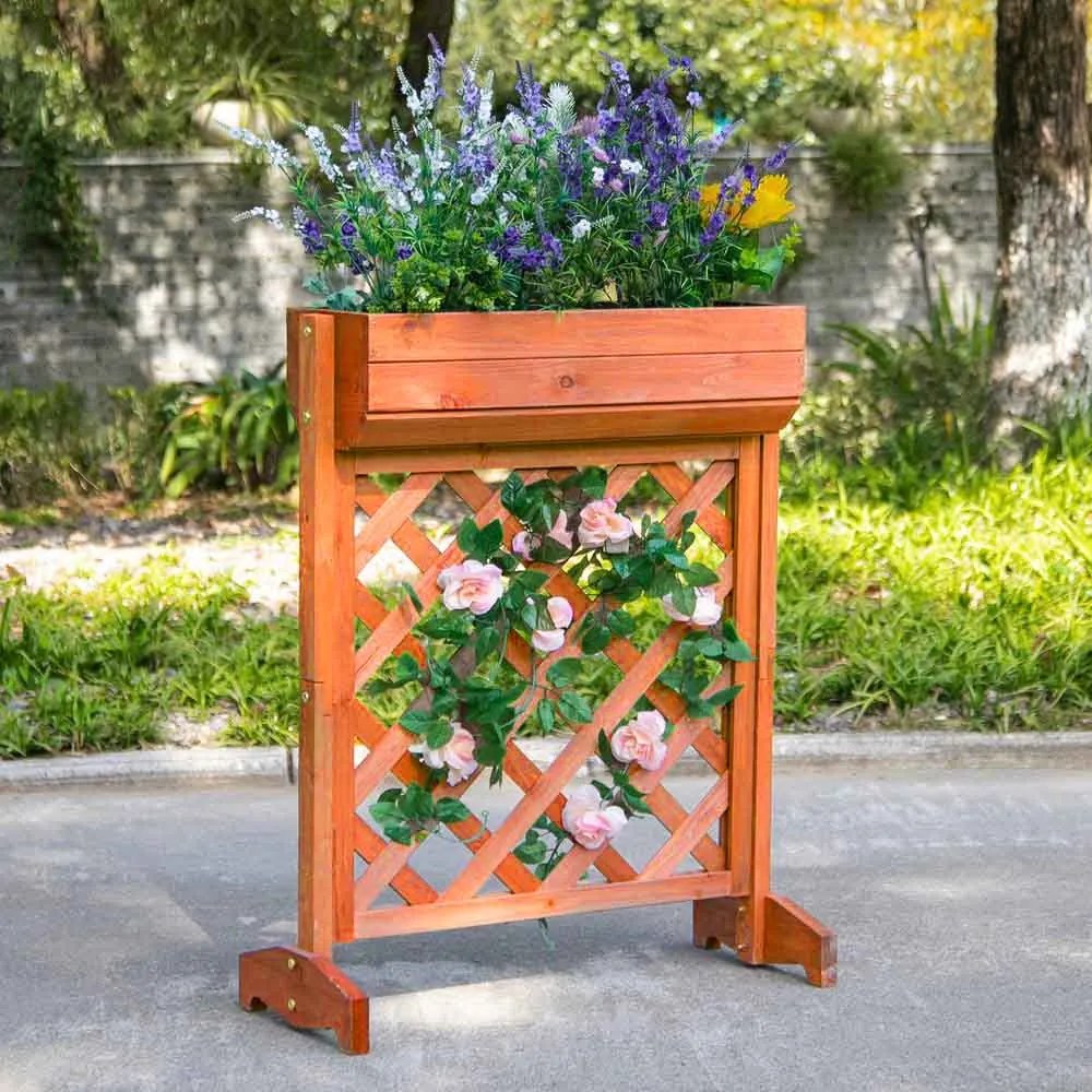 Záhradný drevený box na kvety