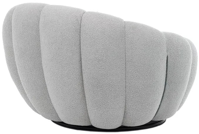 BONTEC Otočné kreslo, sivá látka, AK-341 GREY2 Farba: Biela