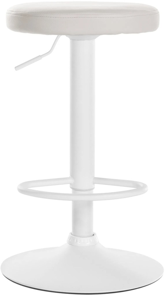 Design-Shop 2x Barová stolička Ponte - koženka, biely rám - Biela