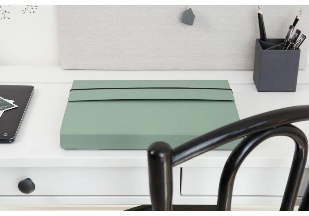 Zelený kartónový organizér Olof Canvas Paper Laminate – Bigso