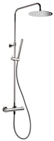 Sprchový systém SAT na stenu s termostatickou batériou PVD Gun Metal SATDASSTK, 1 ks