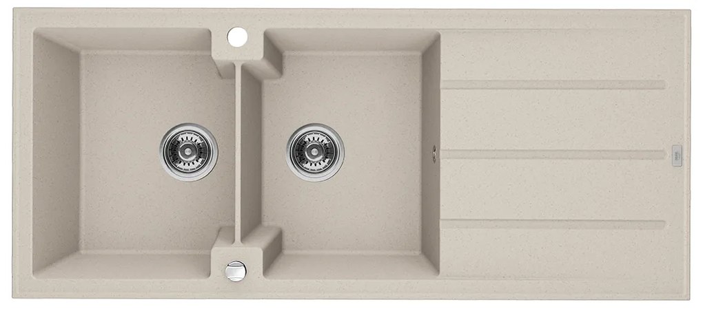 Kuchinox Laveo Canaria, 2-komorový granitový drez 1160x500x207 mm, béžová, LAV-SPC_421T