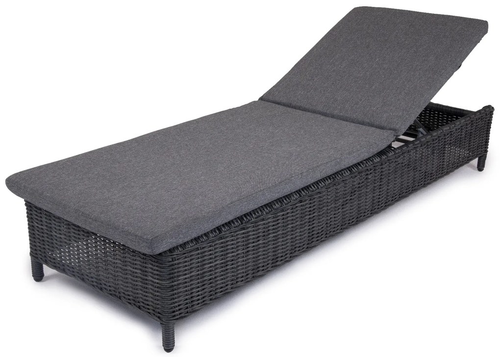 Tmavosivé luxusné ležadlo Garde | ratanea.sk