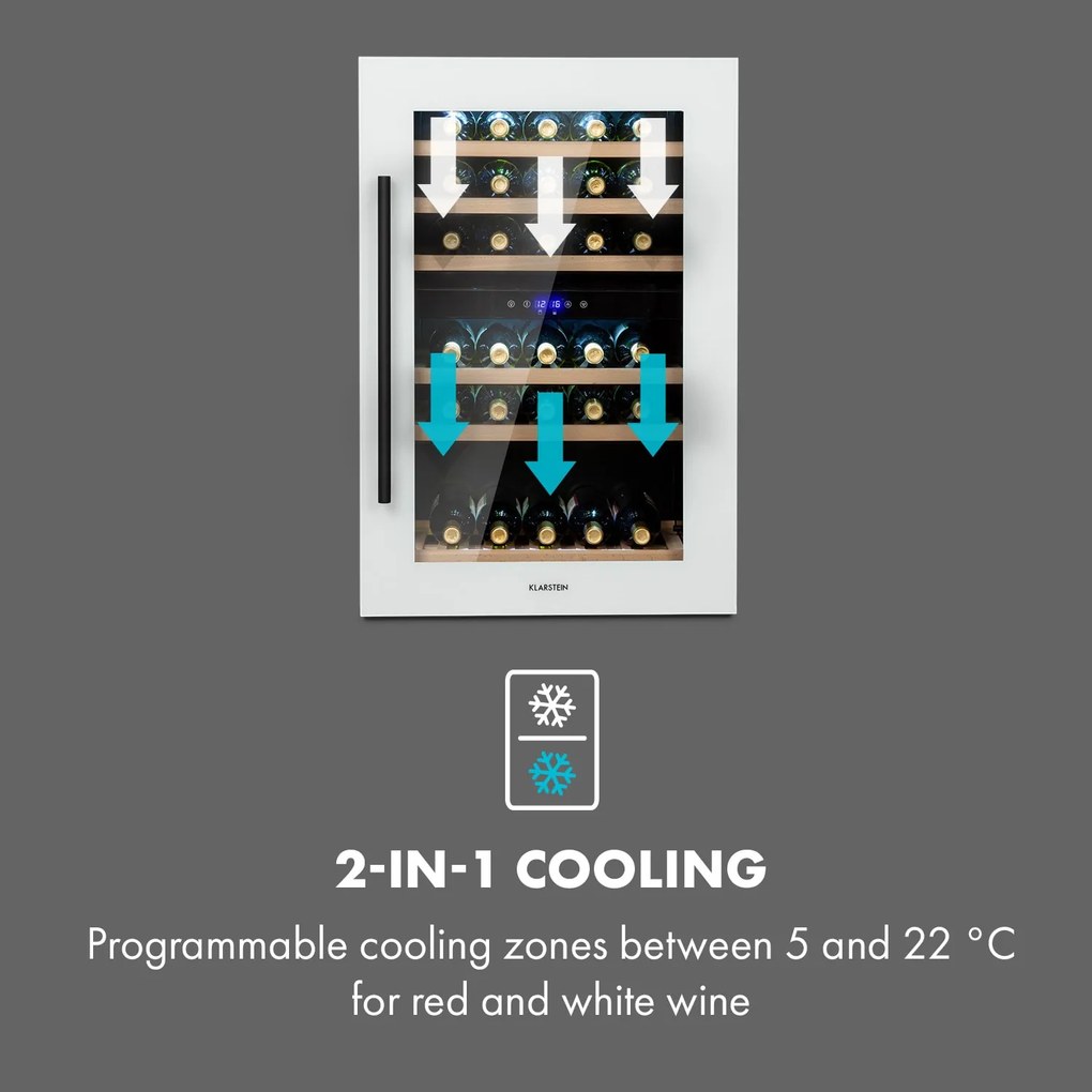 Klarstein Vinsider 41D Built-In Duo, vstavaná vinotéka, Quartz Edition