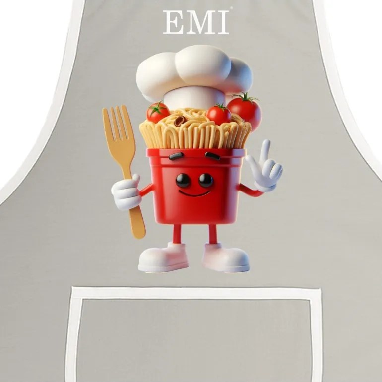 Kuchynská zástera Pasta EMI, sivá